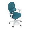 Dětská židle, výškově nastavitelná, modrá síťovina, KA-K1063 BLUE
