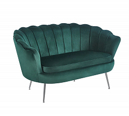 Sofa SF1-FXJG zamatová zelená, nohy strieborné