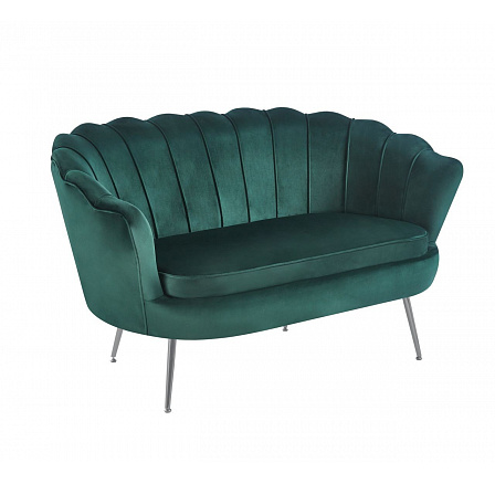Sofa SF1-FXJG zamatová zelená, nohy strieborné