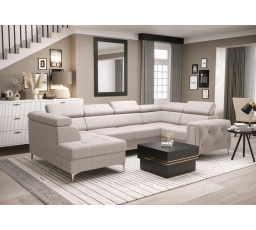 Rohová sedacia súprava ORION MAX II s funkciou spania 165x350x185 cm - béžová, pravá
