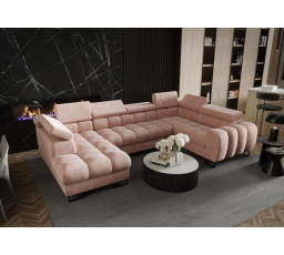 Rohová sedacia súprava ASPEN MAX II 195x350x170 cm - pravá, ružová