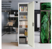 Kovová skriňa policová Eco Design ALEX, 450 x 1850 x 400 mm, Biela/ dub sonoma