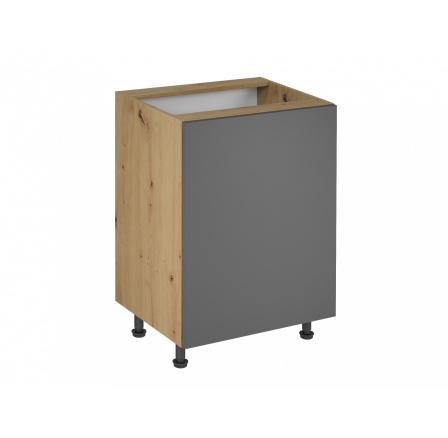 kuchynská spodná skrinka Langen D60 P/L, sivá/dub artisan