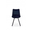 Jedálenská stolička K332 VELVET, Modrý Bluvel 86/Čierna