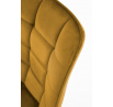 Jedálenská stolička K332 VELVET, Horčicový Bluvel 68/Čierna
