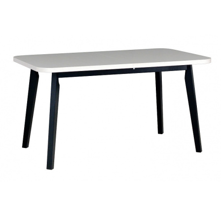 OSTENA 6 (OSLO 6) jedálenský stôl - laminátová doska biely gravír / nohy čierne - kolekcia "DRE" (K150-Z)