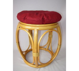 Ratanová stolička široká medová bordová