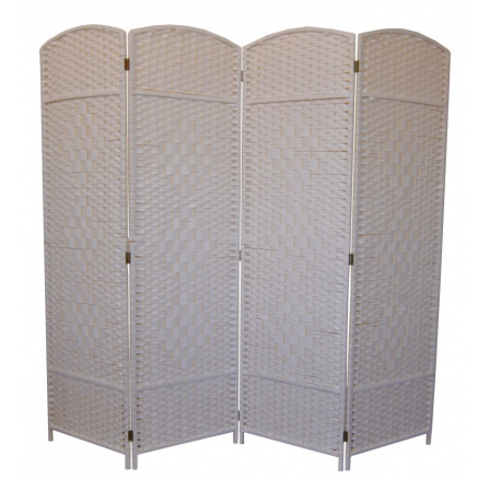 Štvordielna strunová zástena biela