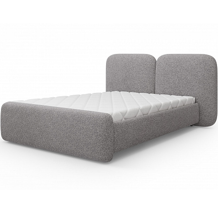 Posteľ Ollival 160x200 s kovovým rámom a úložným boxom, béžový zamat Paolli 04 140x200 1 Posteľ Ollival 160x200 s kovovým rámom a úložným boxom, béžový zamat Paolli 04 140x200 1