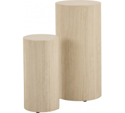 Sada 2 vysokých stolíkov Dice travertín