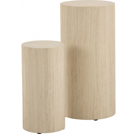 Sada 2 vysokých stolíkov Dice travertín