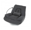 Polohovací křeslo, elektrické zabudované ovládání, šedá, látka, TV-7081 GREY2