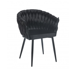 Stolička velvet čierna K7-FX