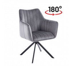 Stolička velvet sivá K10-FX