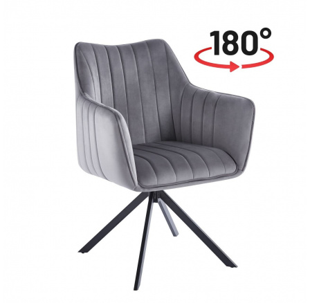 Stolička velvet sivá K10-FX