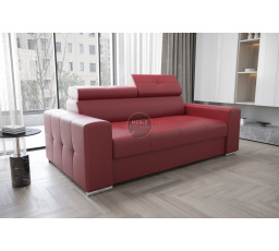 Sofa MARGO II 195 cm - prírodná koža - červená koža