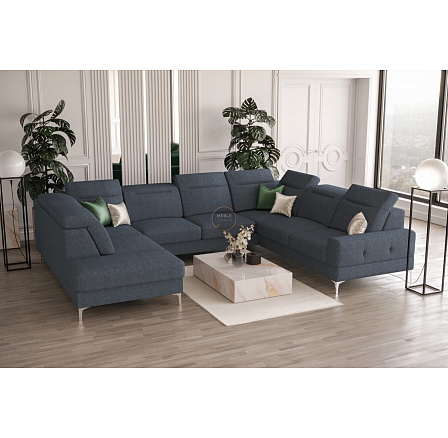 Rohová sedacia súprava MALIBU MAX I 260x350x220 cm - modrá, Pravá strana Rohová sedacia súprava MALIBU MAX I 260x350x220 cm - modrá, Pravá strana