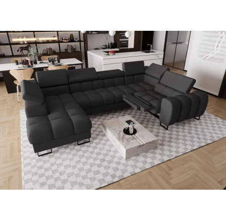 Rohová sedacia súprava ASPEN MAX II, relax 198x350x170 cm - pravá, voliteľný odtieň