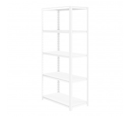 Kovový regál do garáže SAM, 900 x 1830 x 450 mm, biely