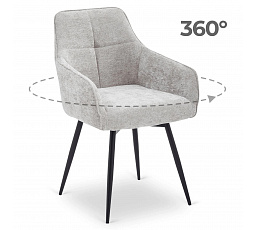 Otočná stolička LARISA Sivá