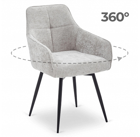 Otočná stolička LARISA Sivá