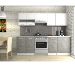 Kuchynská linka Luigi III 180/240 biela/betón