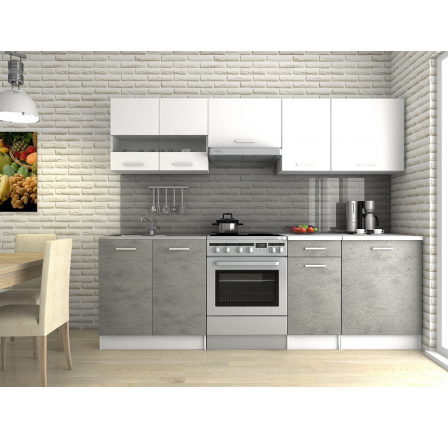 Kuchynská linka Luigi III 180/240 biela/betón