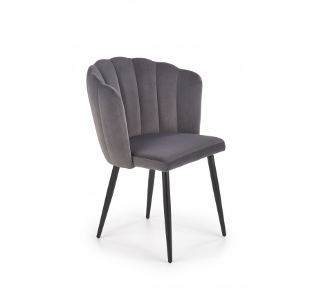 Jedálenská stolička K386, sivý zamat