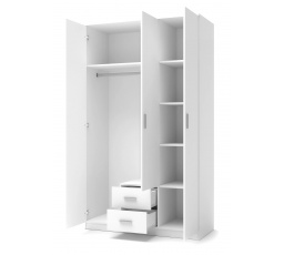 Šatníková skriňa LIMA S-3, biela