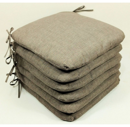 Sedák 40x40 cm látka sivý melír - set 6 kusov Sedák 40x40 cm látka sivý melír - set 6 kusov