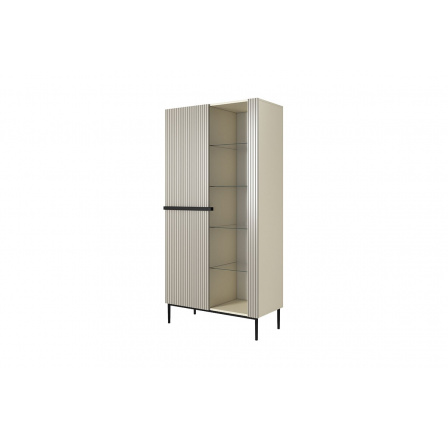 Vitrína Nicole, kašmír/ čierne nožičky