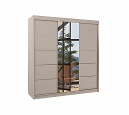 Szafa przesuwna z lustrem BERGEN 200 Kaszmir+Kaszmir