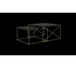 Stolík konferenčný 2v1 Licco Zlatý+Čierny