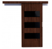 Posuvné dvere na stenu ARES 96 Wenge+Black Lacobel