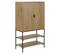 Regál Jaipur dub/čierny