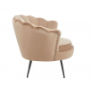 Kreslo velvet cappuccino /nohy čierne/ LC-032-1