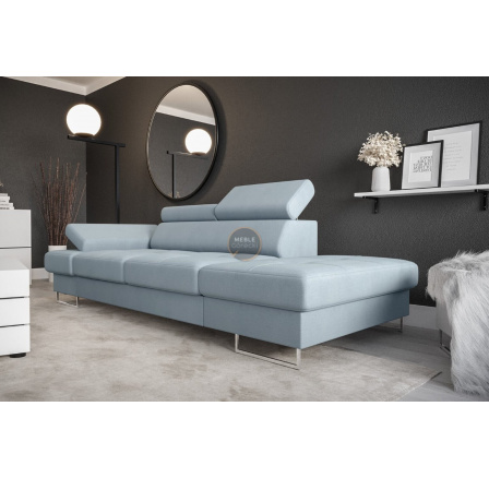 Sofa GALAXY II leňoška 235 cm - modrá, pravá strana