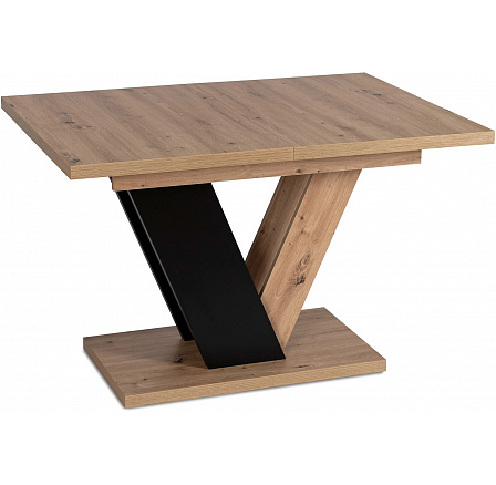 Stôl CLARK Rozkladací 120-160 cm Dub Artisan/Čierny