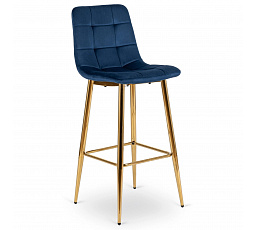 Barová stolička ARIEL Modrý Zamat