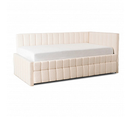 Posteľ 120x200 VILLEMO Krémová Boucle