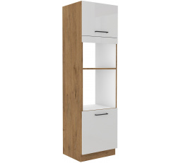 Kuchynská skriňa VIGO - 60 DPM-210 2F, Dub Lancelot / Biely lesk