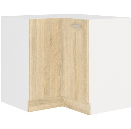 Dolní rohová skřínka SARA - 89 x 89 DN 1F BB, Bílá / Dub Sonoma