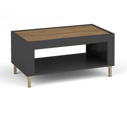 Konferenčný stôl MOSSA MO9, dub whisky/čierny mat