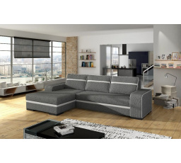 Rohová sedacia súprava Funny L sivá/EKO biela