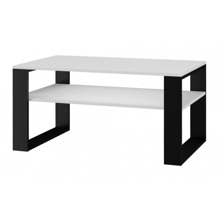 Konferenčný stolík SAVA 1, biela/čierna