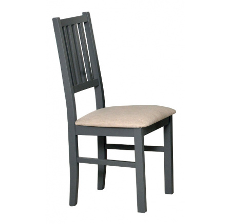 NIEL 7 (NILO 7 )-jedálenská stolička - drevo Graphite / látka č. 4 biela káva - kolekcia "DRE" (K150-Z)