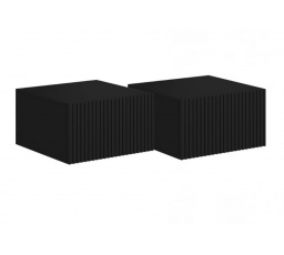 Sada závesných nočných stolíkov Nicole, čierny / čierny mat 2 ks