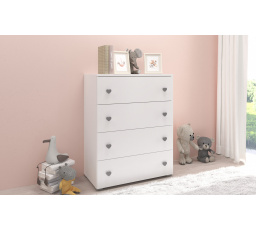 Komoda ELZA Biela+Šedá