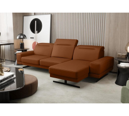 Rohová Kožená sedacia súprava FIORE MINI 265x180 cm - prírodná koža - voliteľná farba, pravá