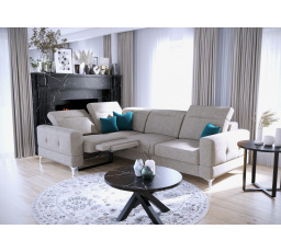 Rohová sedacia súprava MALIBU, relax s funkciou spania 185x250 cm sivá G80 - rýchle odoslanie